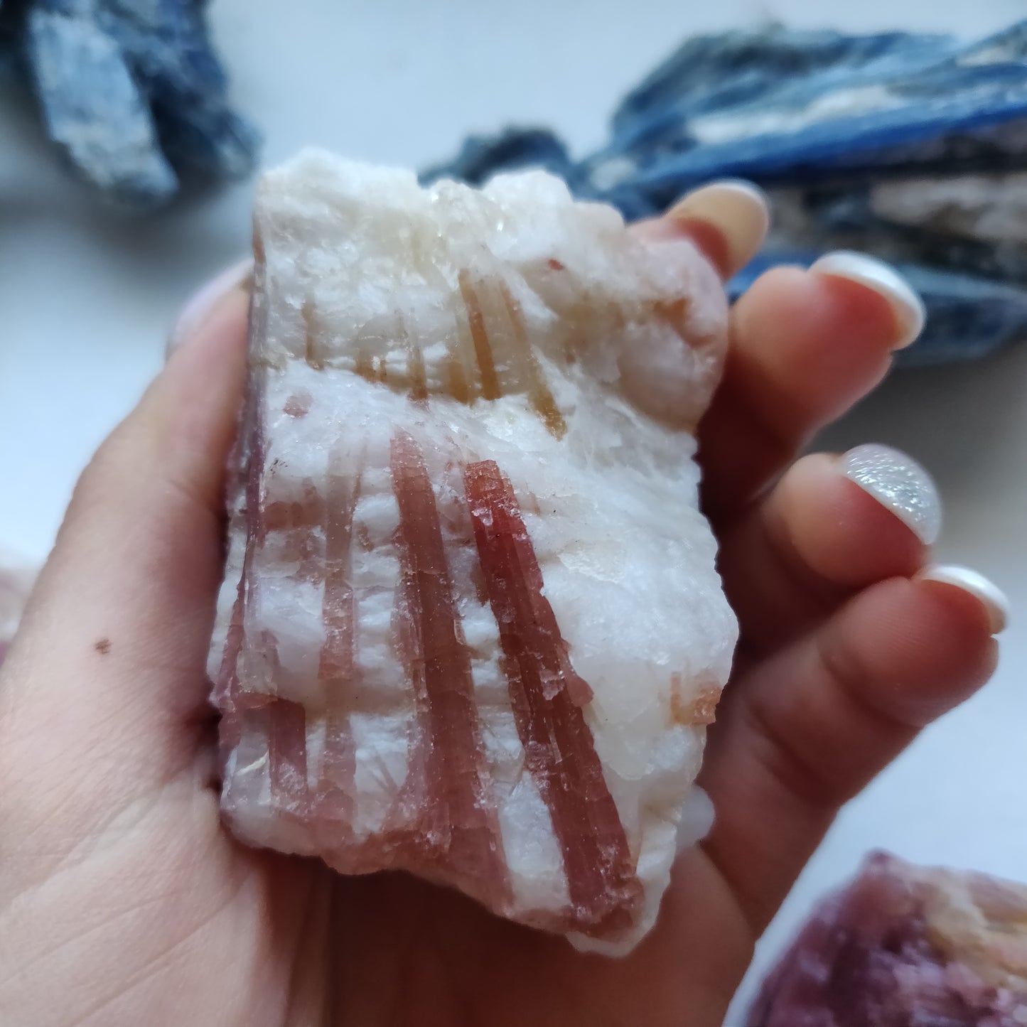 Pink Tourmaline in Quartz (#3T)
