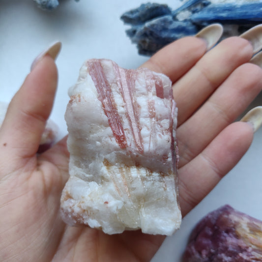 Pink Tourmaline in Quartz (#3T)
