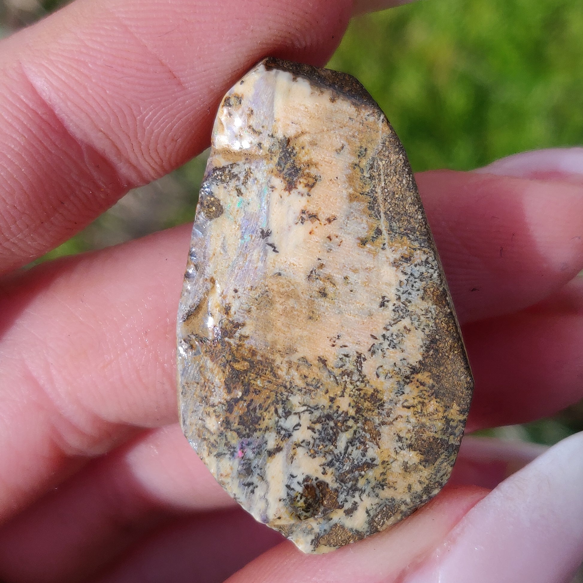 Australian Boulder Opal Rough Specimen with Dendritic Patterns (#1) - Simply Affinity