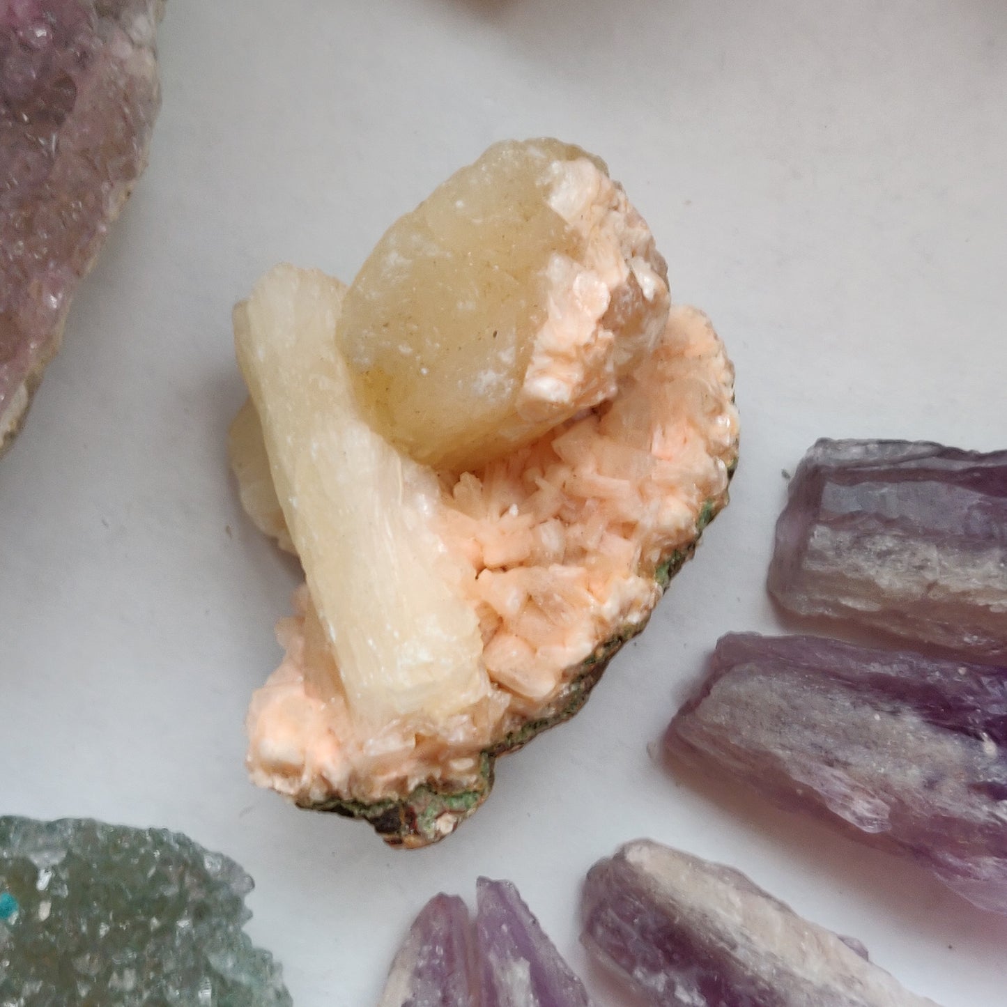 Heulandite and Peach Stillbite Cluster (#25)
