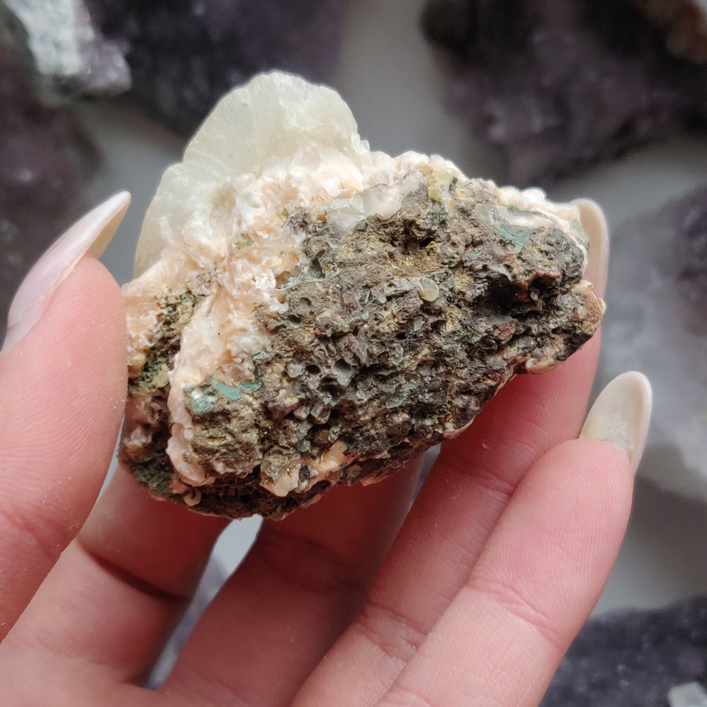 Heulandite and Peach Stillbite Cluster (#25)
