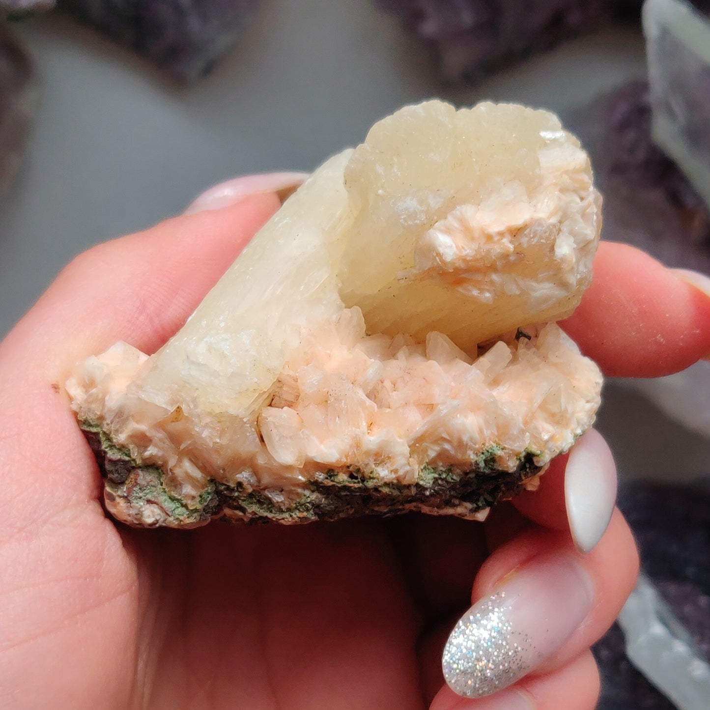 Heulandite and Peach Stillbite Cluster (#25)