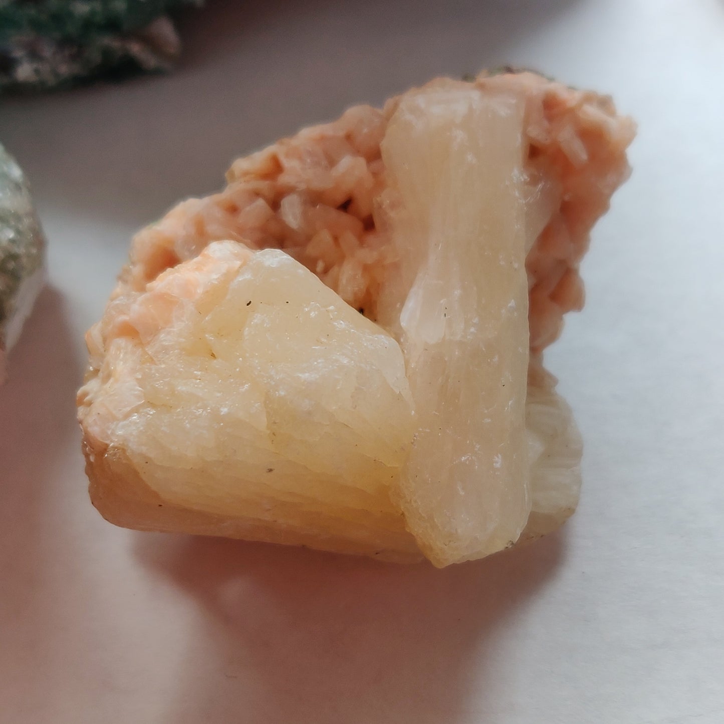 Heulandite and Peach Stillbite Cluster (#25)