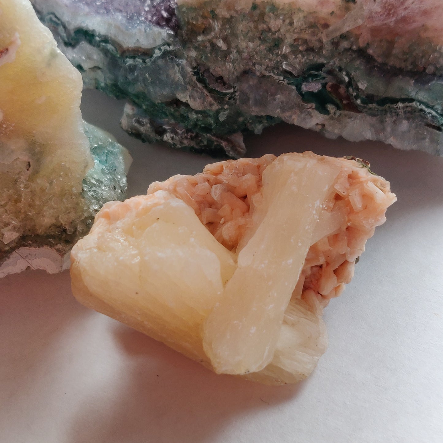 Heulandite and Peach Stillbite Cluster (#25)