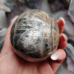 Large Black Moonstone Egg (#1)