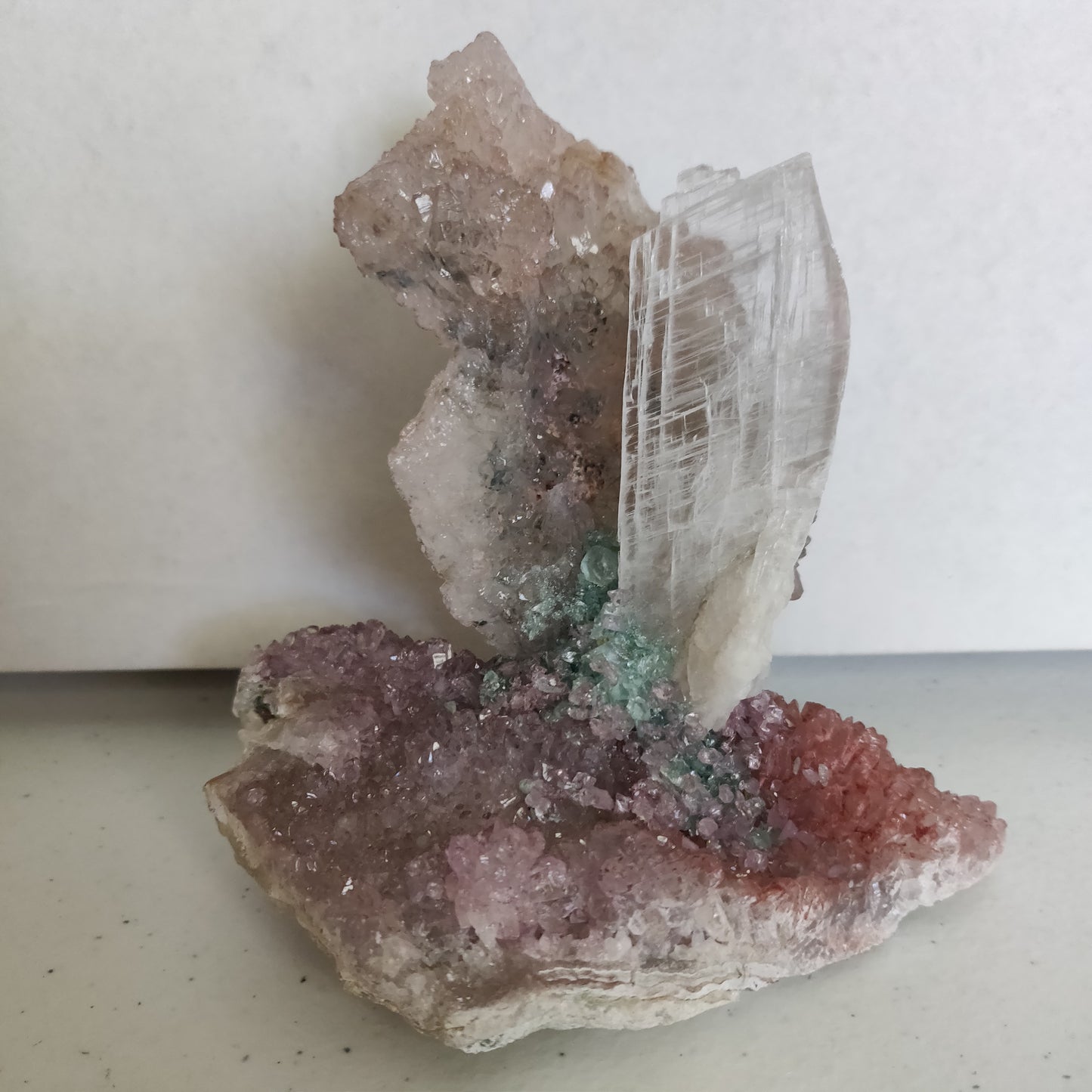 Amethyst & Selenite Sculpture (#4) - Simply Affinity