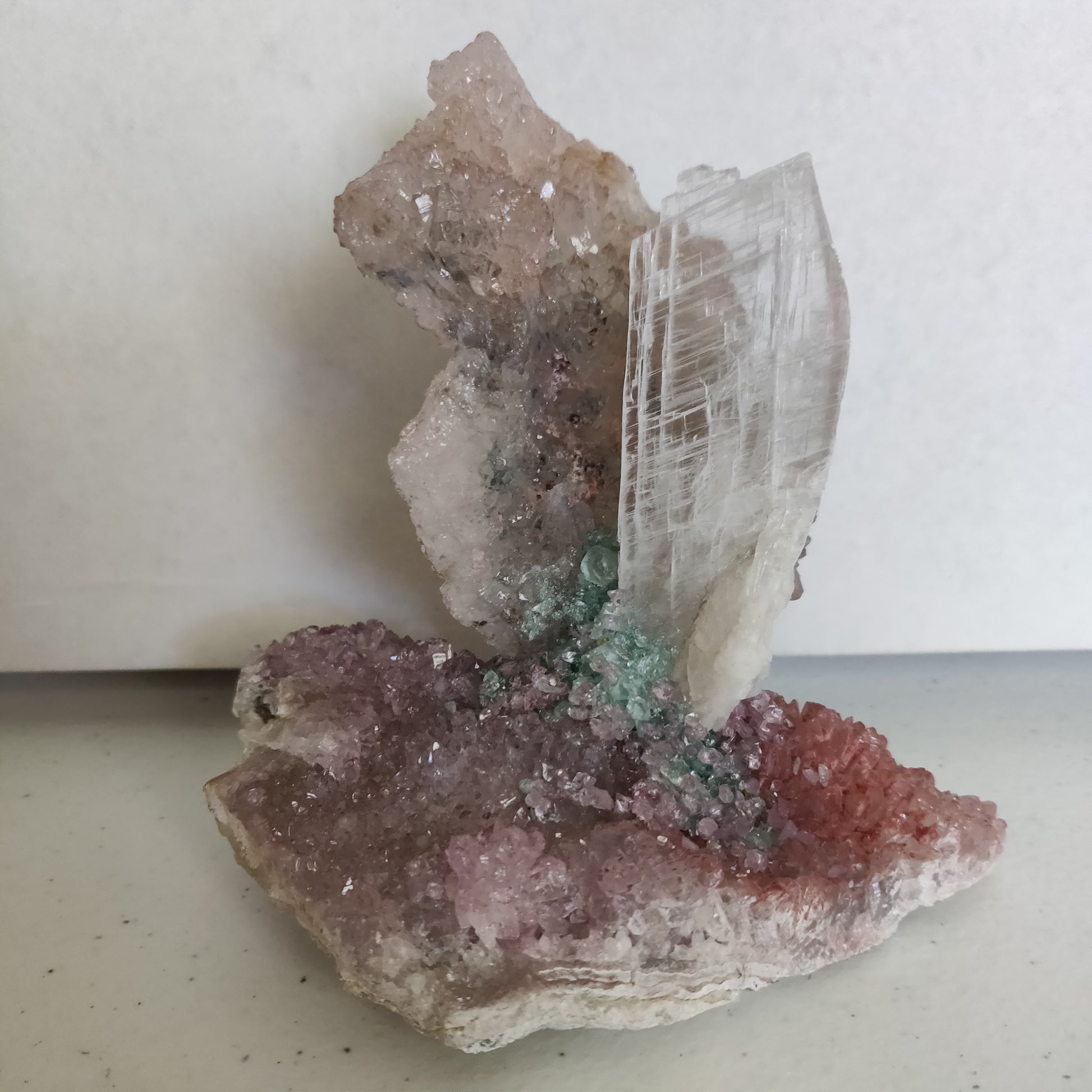 Amethyst & Selenite Sculpture (#4) - Simply Affinity