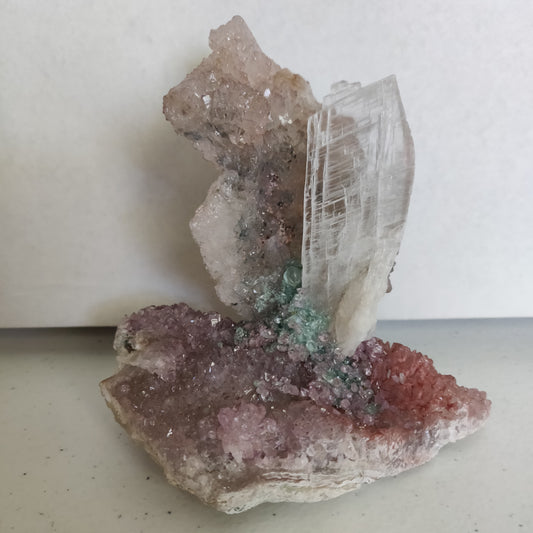 Amethyst & Selenite Sculpture (#4) - Simply Affinity