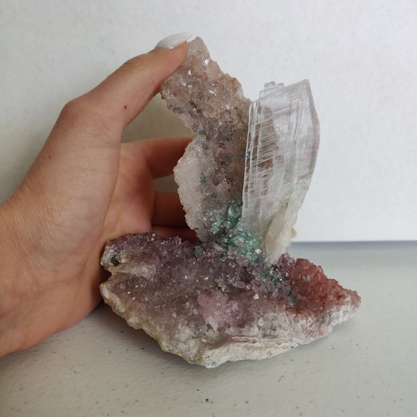 Amethyst & Selenite Sculpture (#4) - Simply Affinity