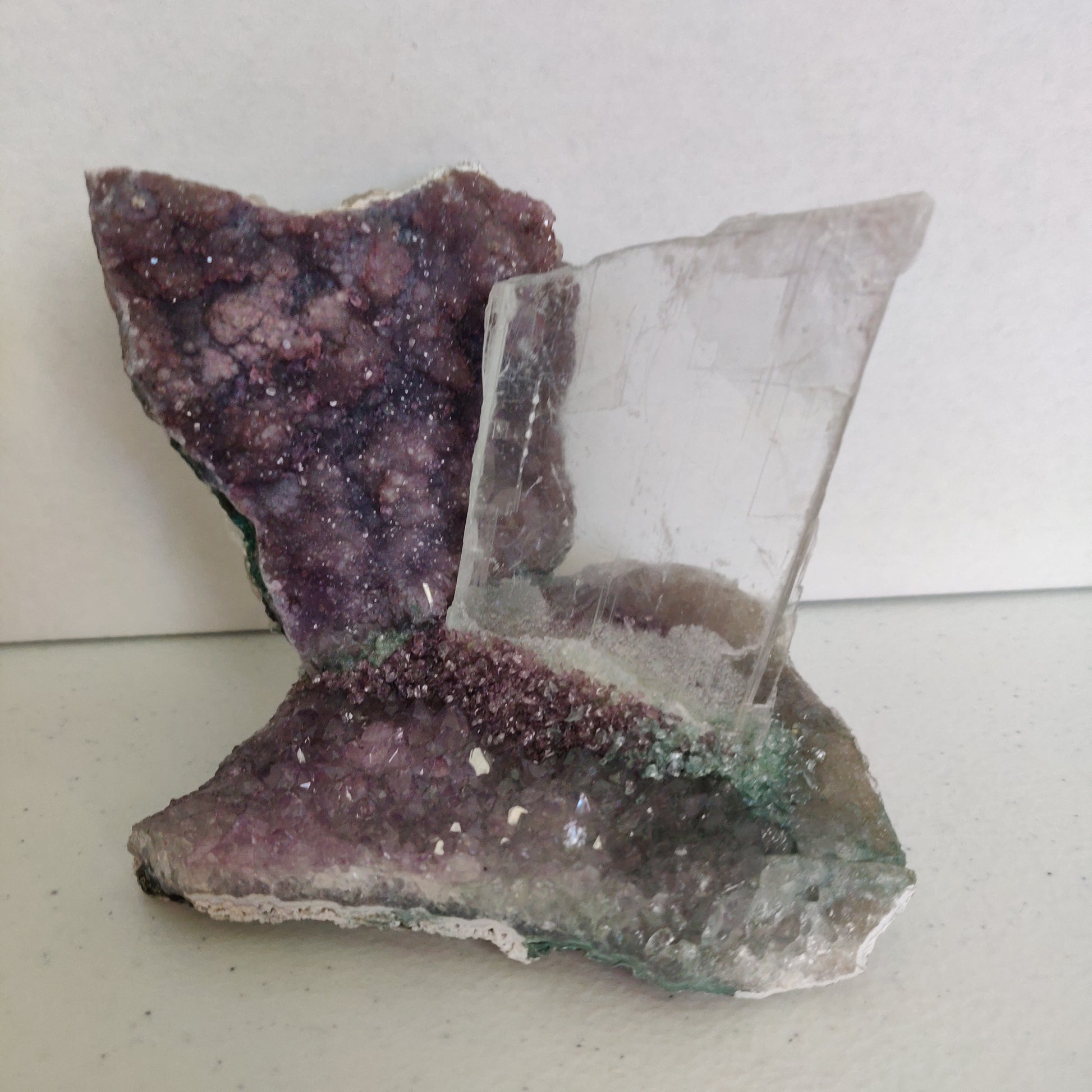 Amethyst & Selenite Sculpture (#6) - Simply Affinity
