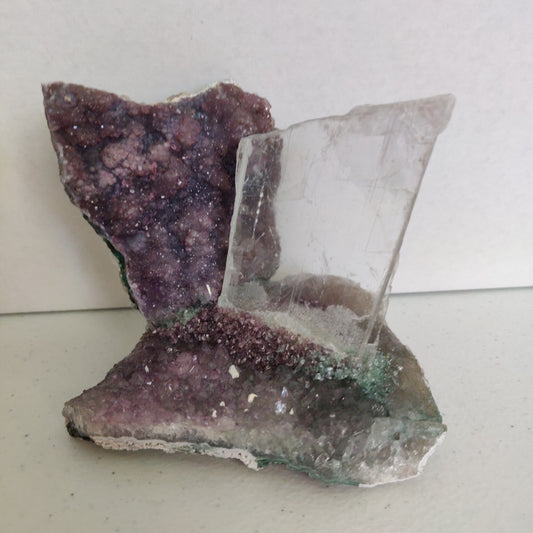 Amethyst & Selenite Sculpture (#6) - Simply Affinity