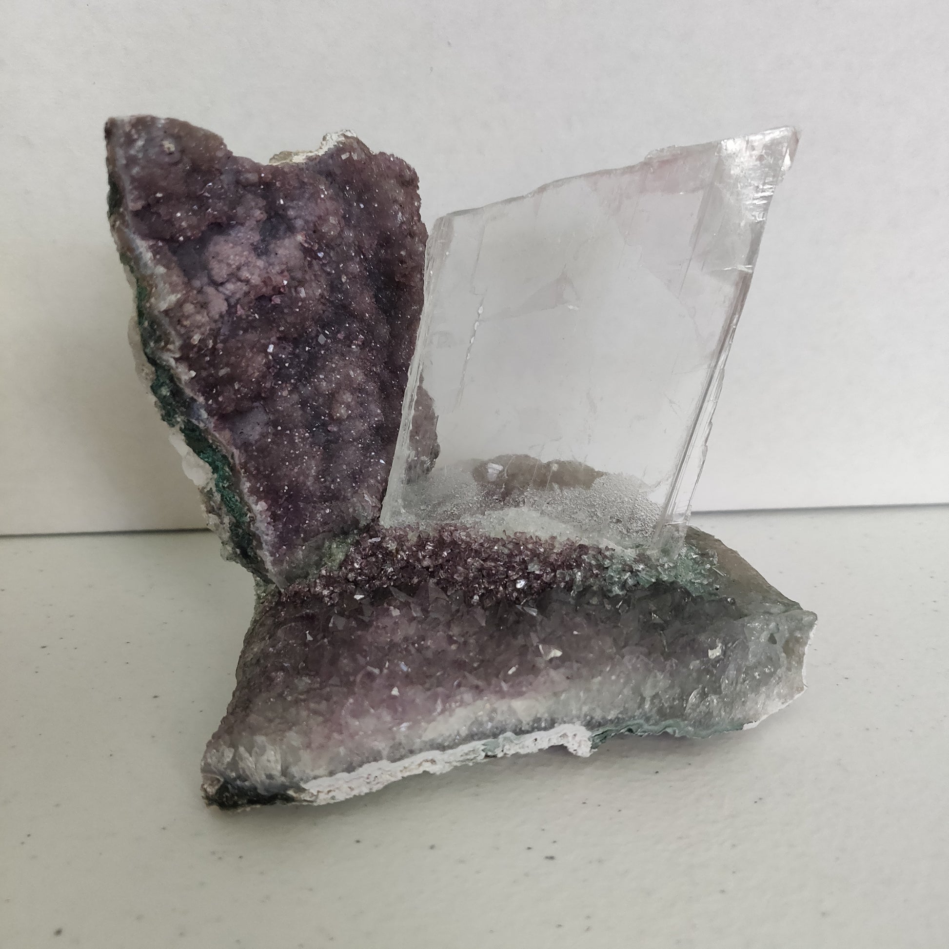 Amethyst & Selenite Sculpture (#6) - Simply Affinity