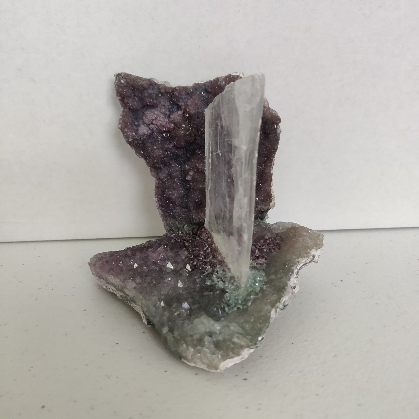 Amethyst & Selenite Sculpture (#6) - Simply Affinity