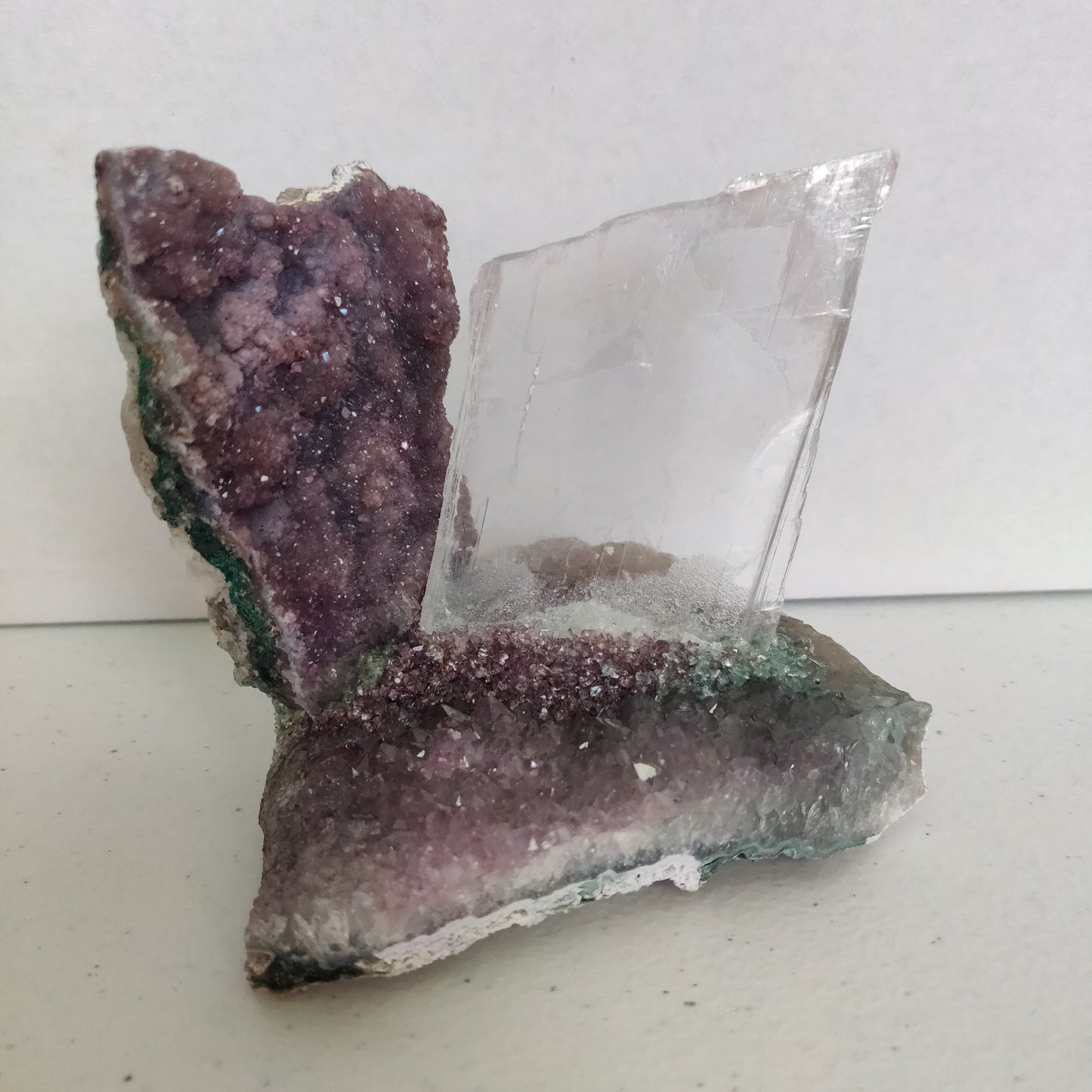 Amethyst & Selenite Sculpture (#6) - Simply Affinity