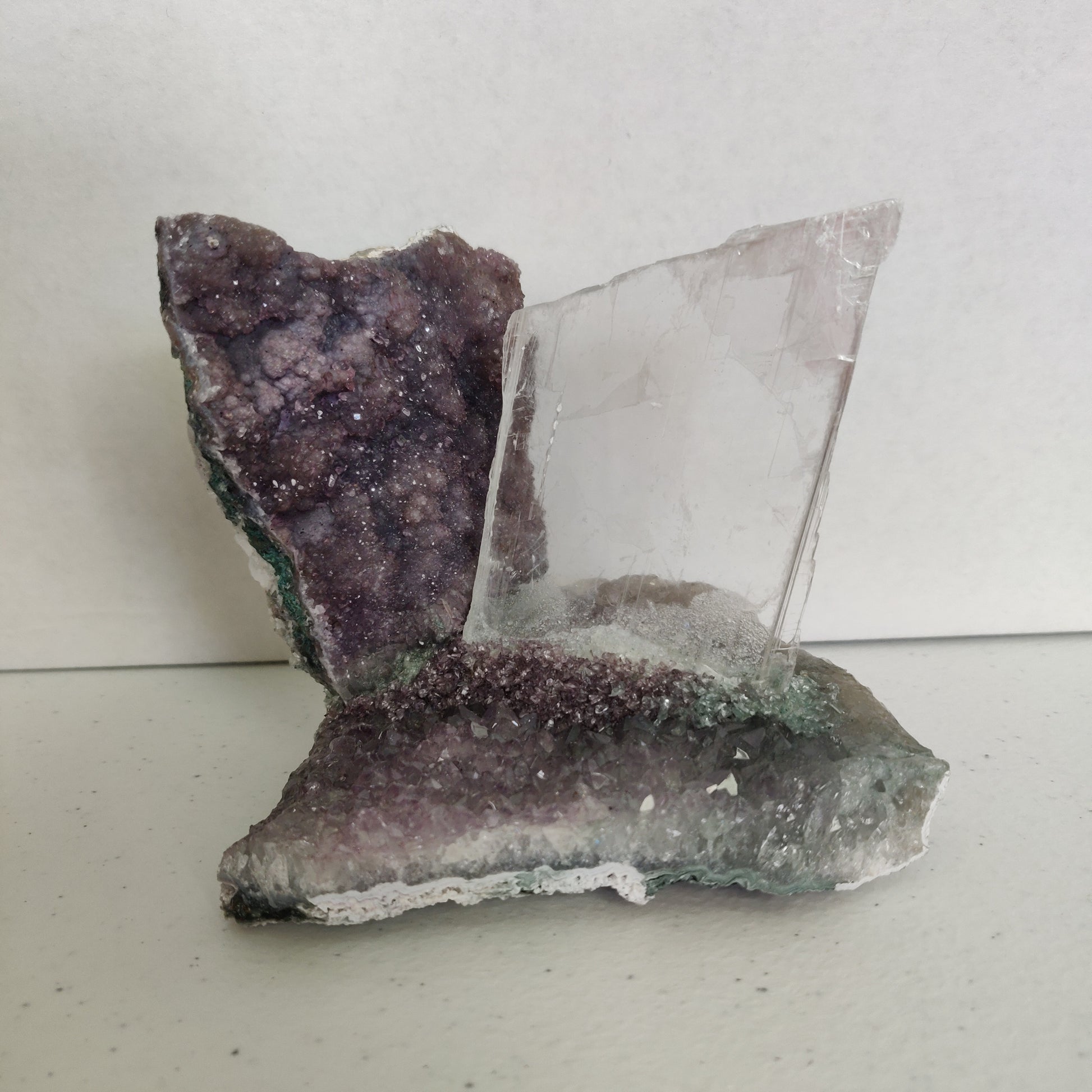 Amethyst & Selenite Sculpture (#6) - Simply Affinity