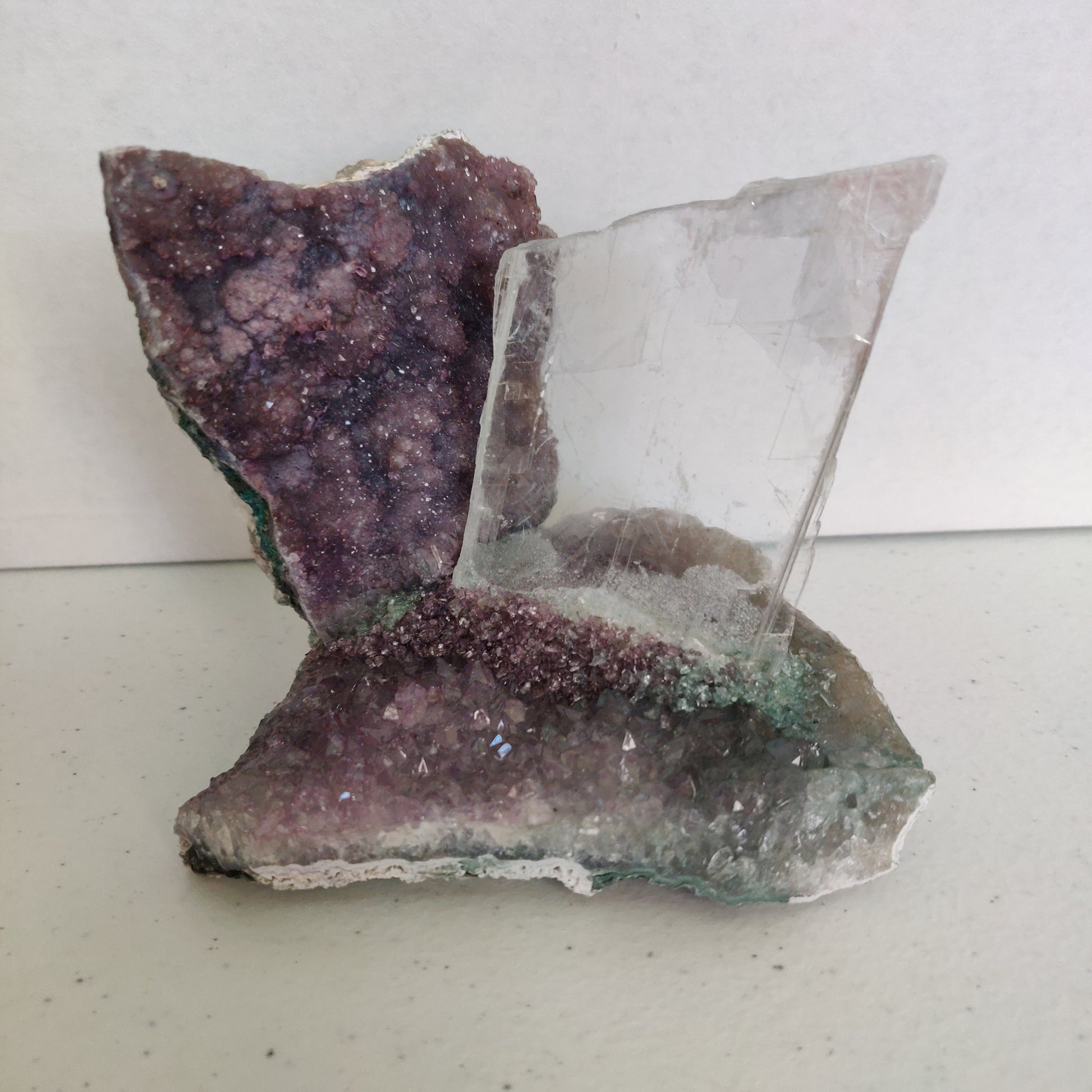 Amethyst & Selenite Sculpture (#6) - Simply Affinity