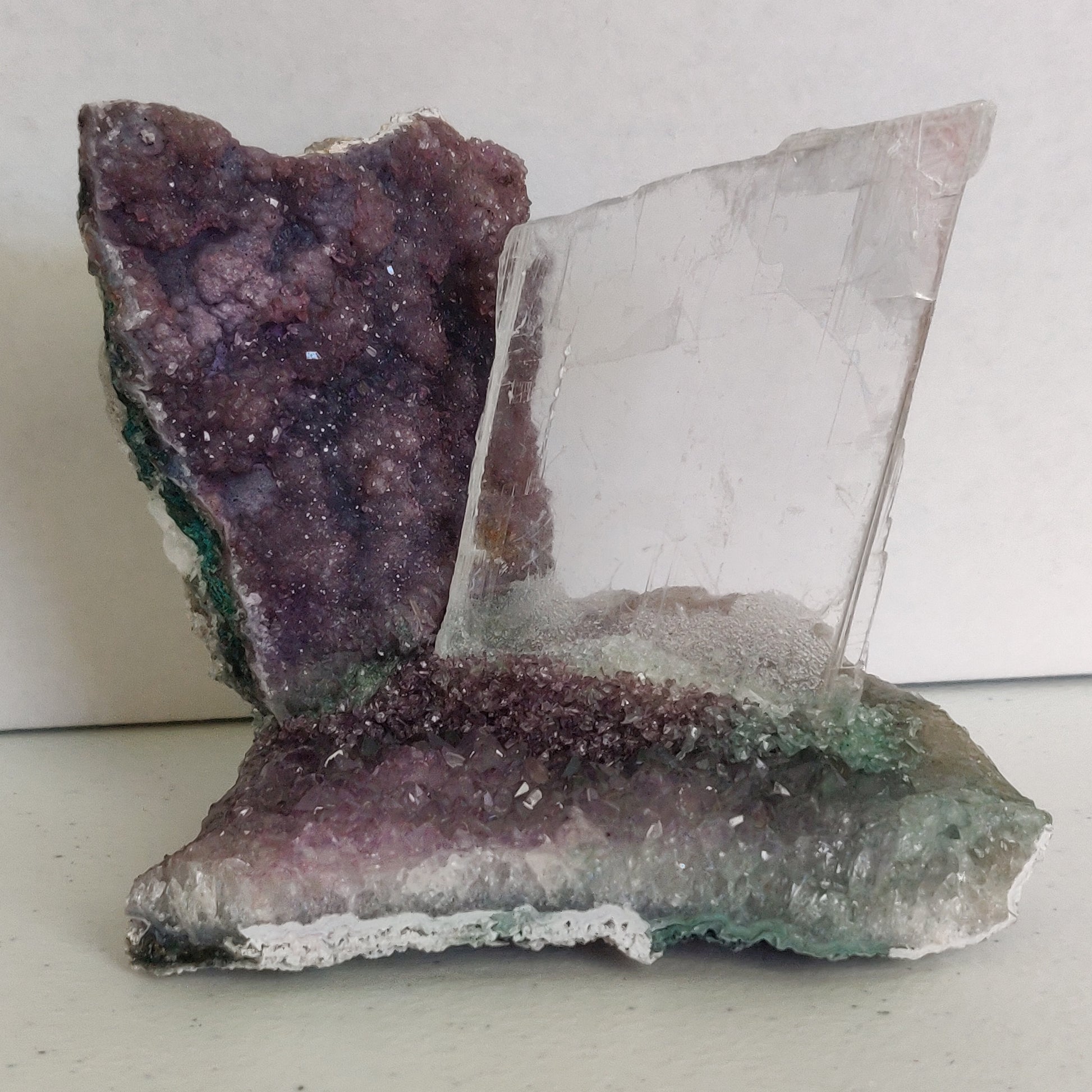 Amethyst & Selenite Sculpture (#6) - Simply Affinity