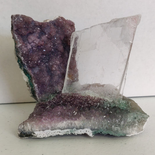 Amethyst & Selenite Sculpture (#6) - Simply Affinity