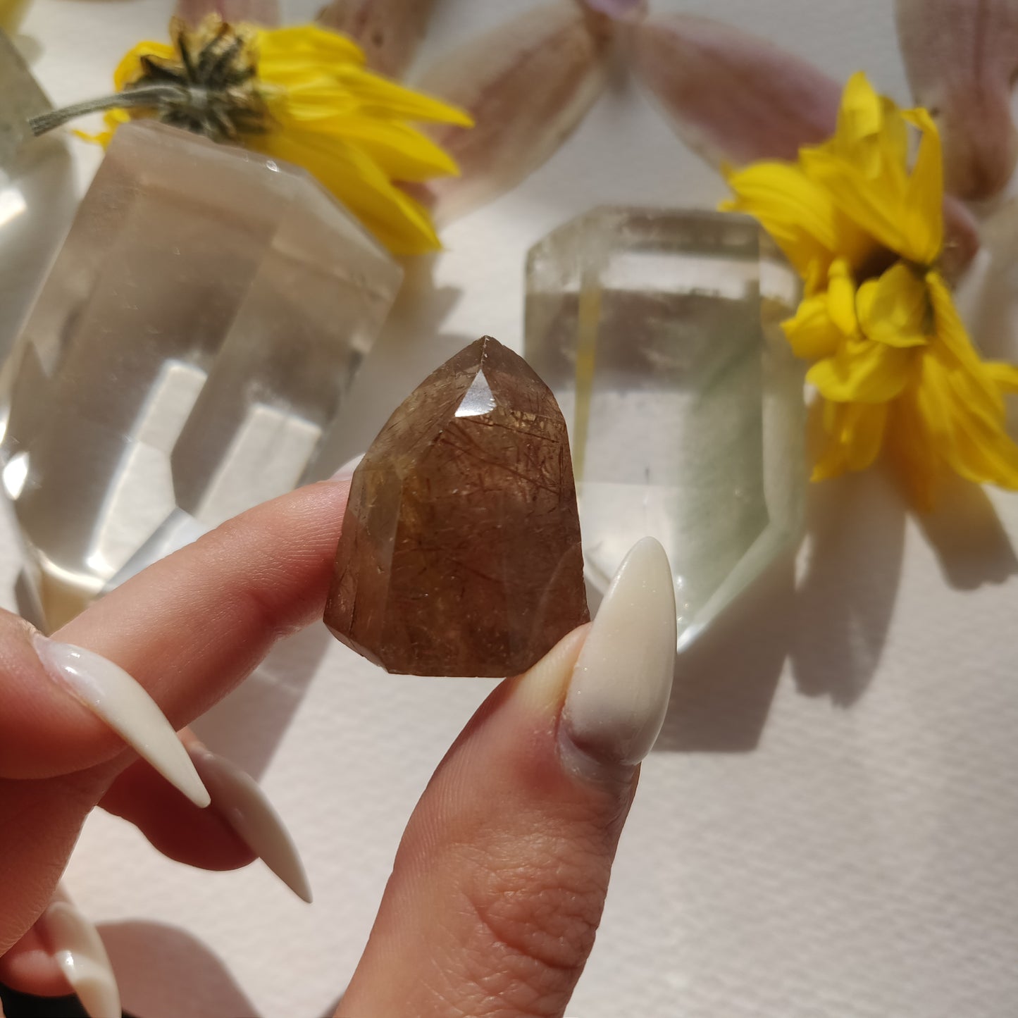 Rutilated Smoky Quartz Point (#6)