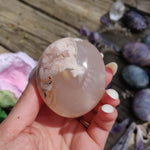 Flower Agate Palm Stone (#32)