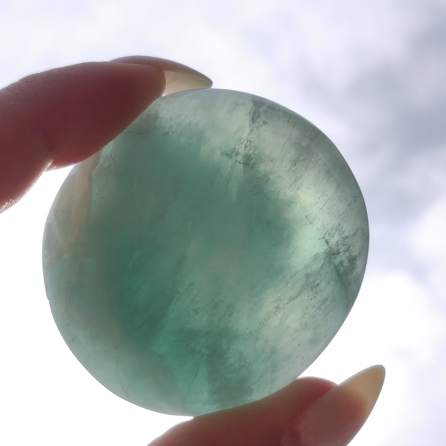 Fluorite Palm Stone (#8)