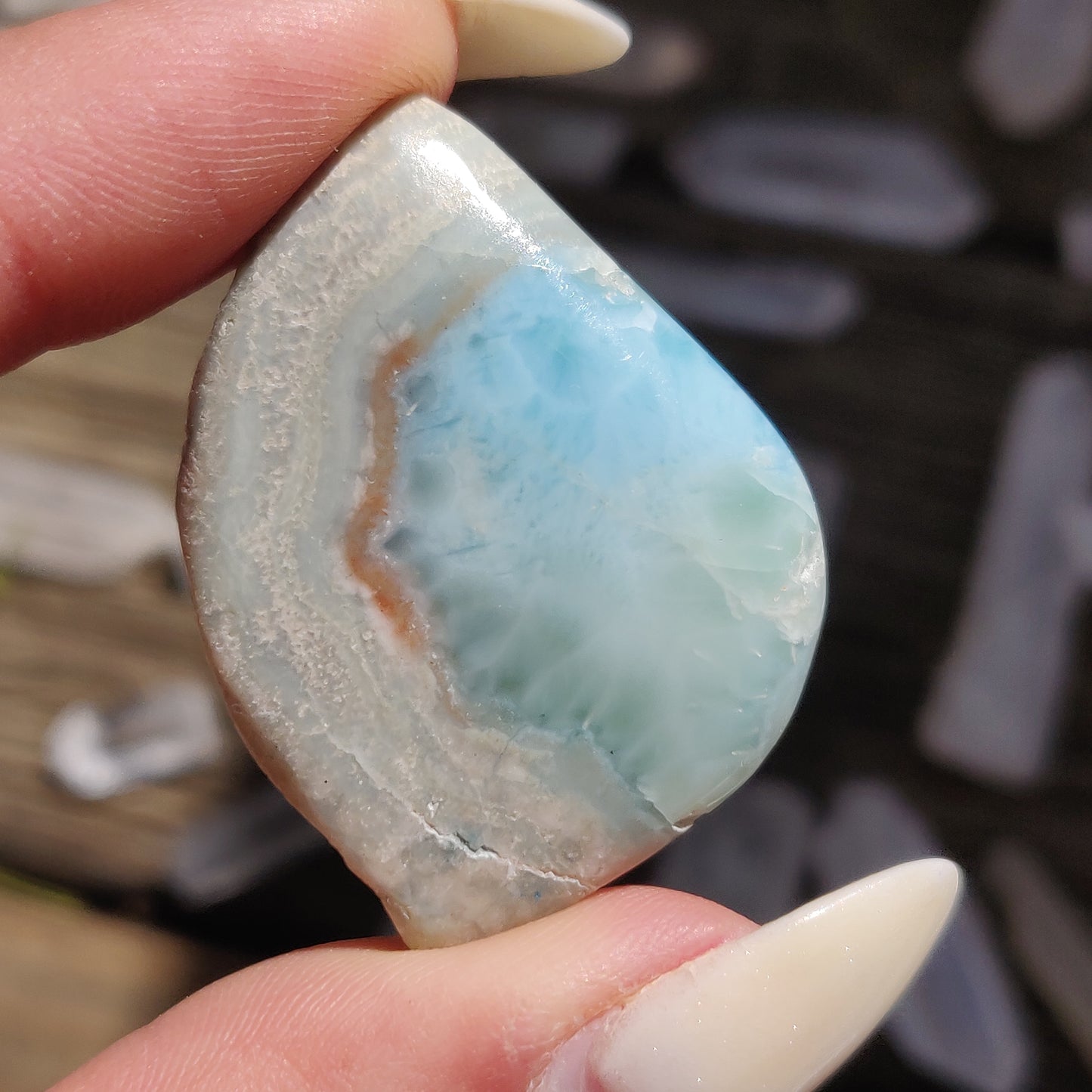 Polished Larimar Slab (#13)