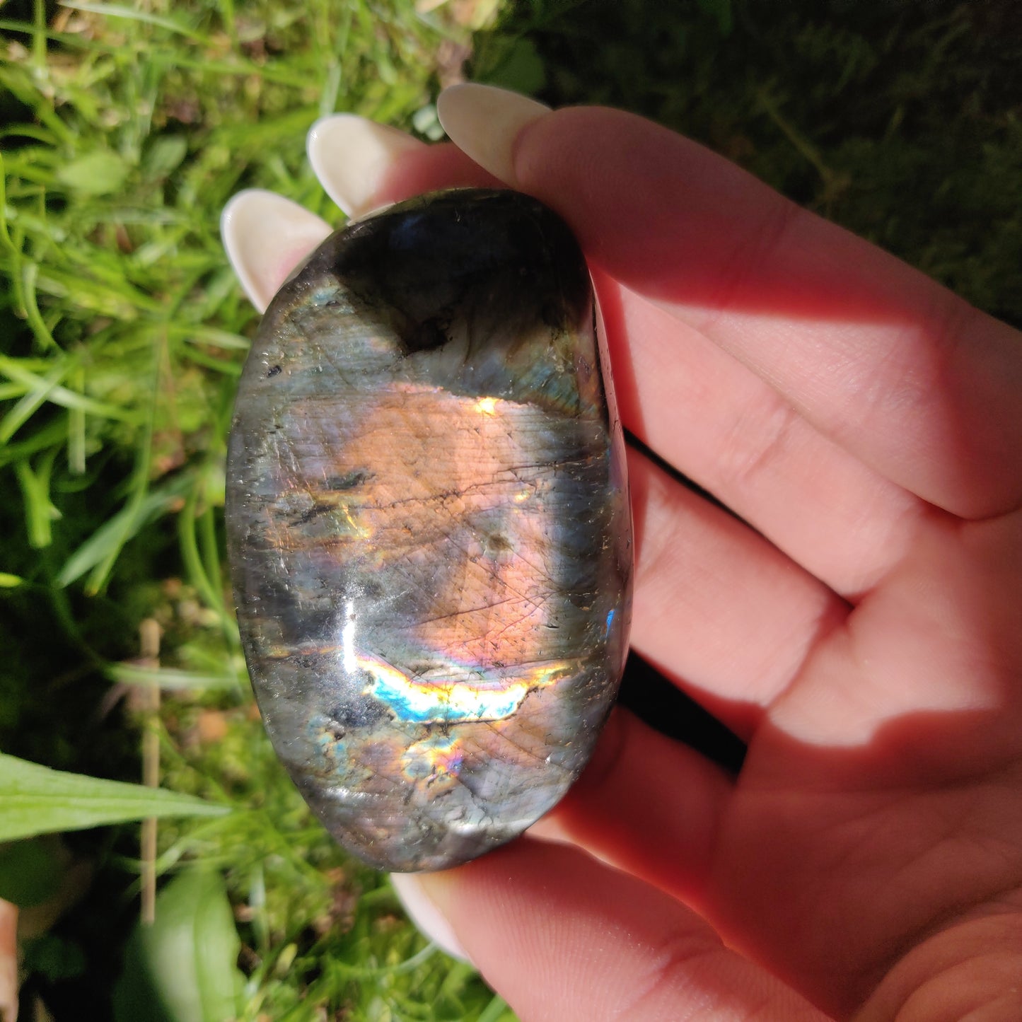 Labradorite Palm Stone (#214)