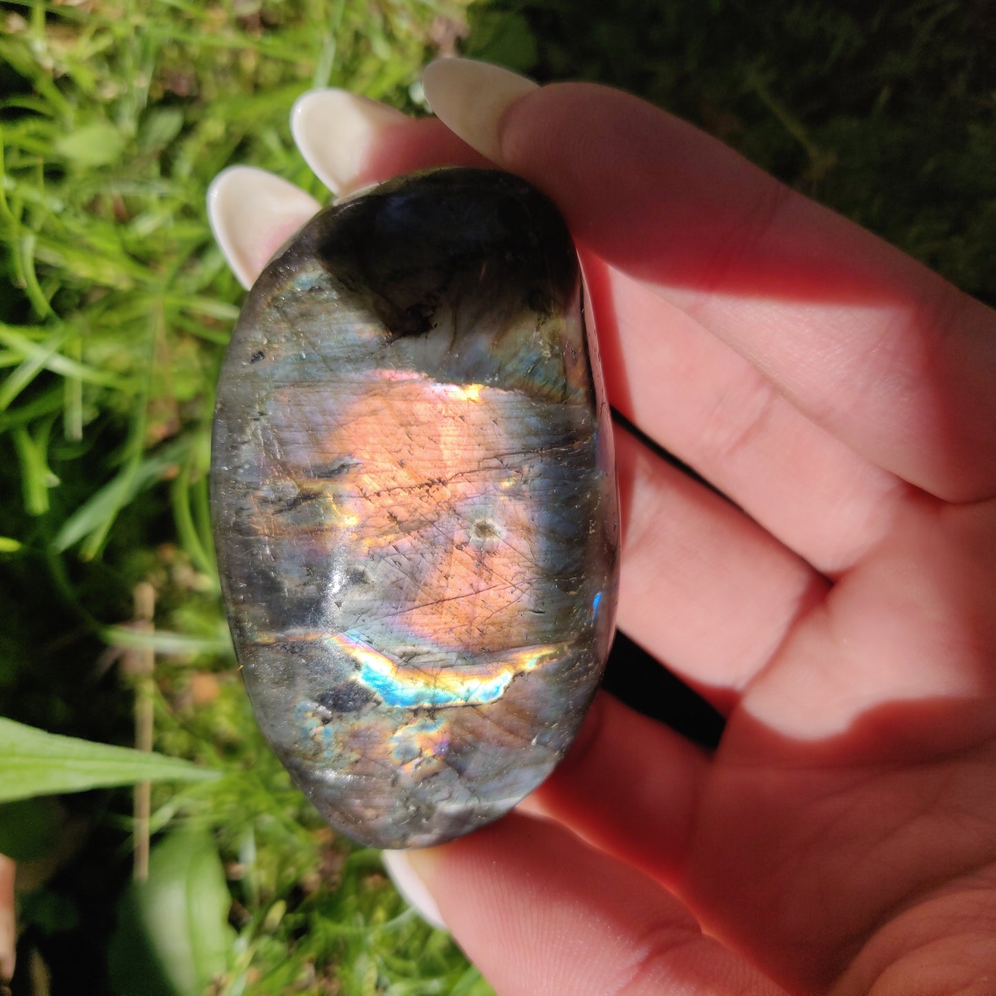 Labradorite Palm Stone (#214)