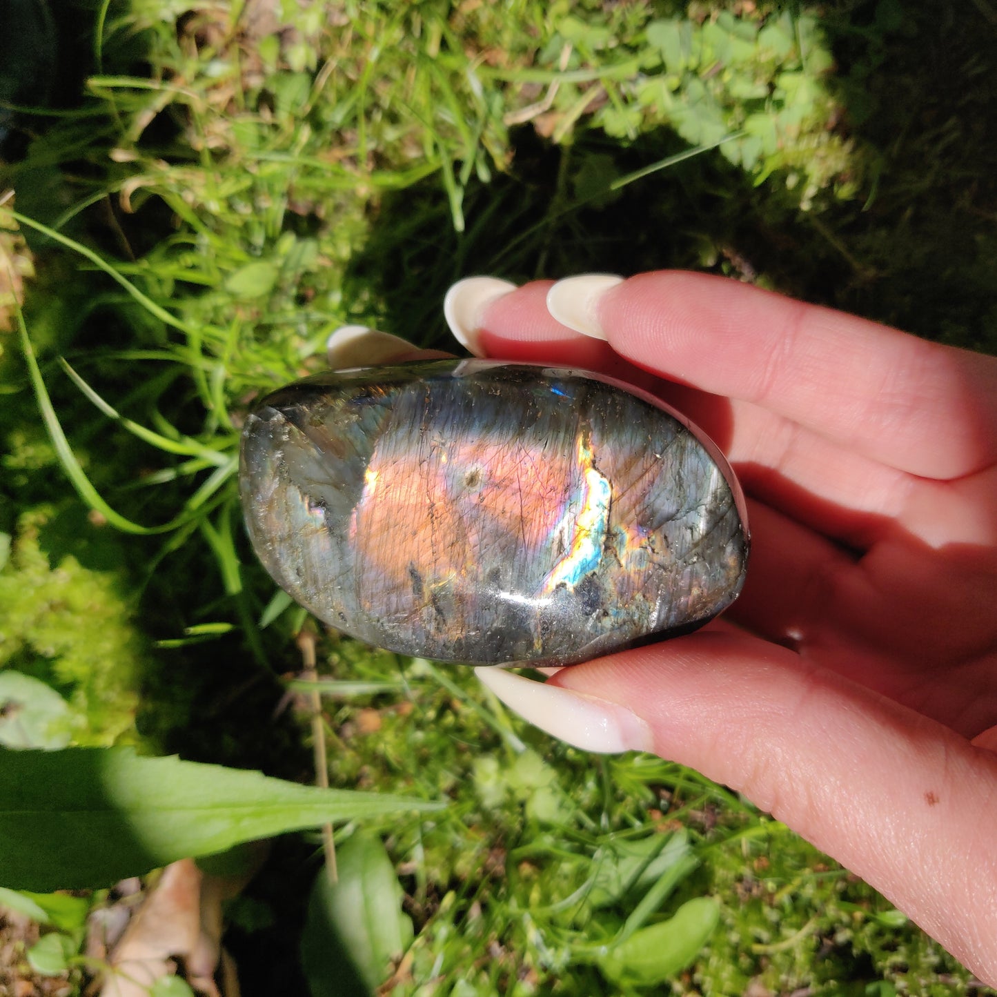 Labradorite Palm Stone (#214)