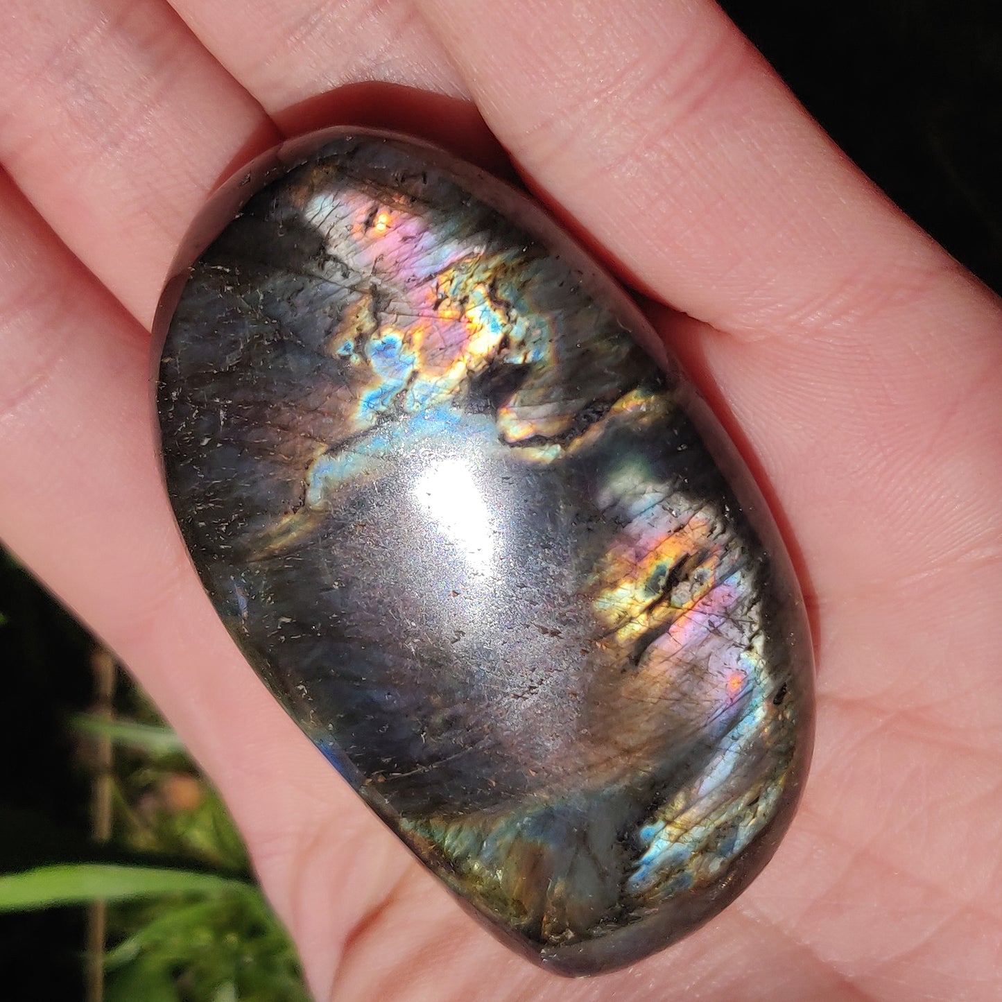 Labradorite Palm Stone (#214)