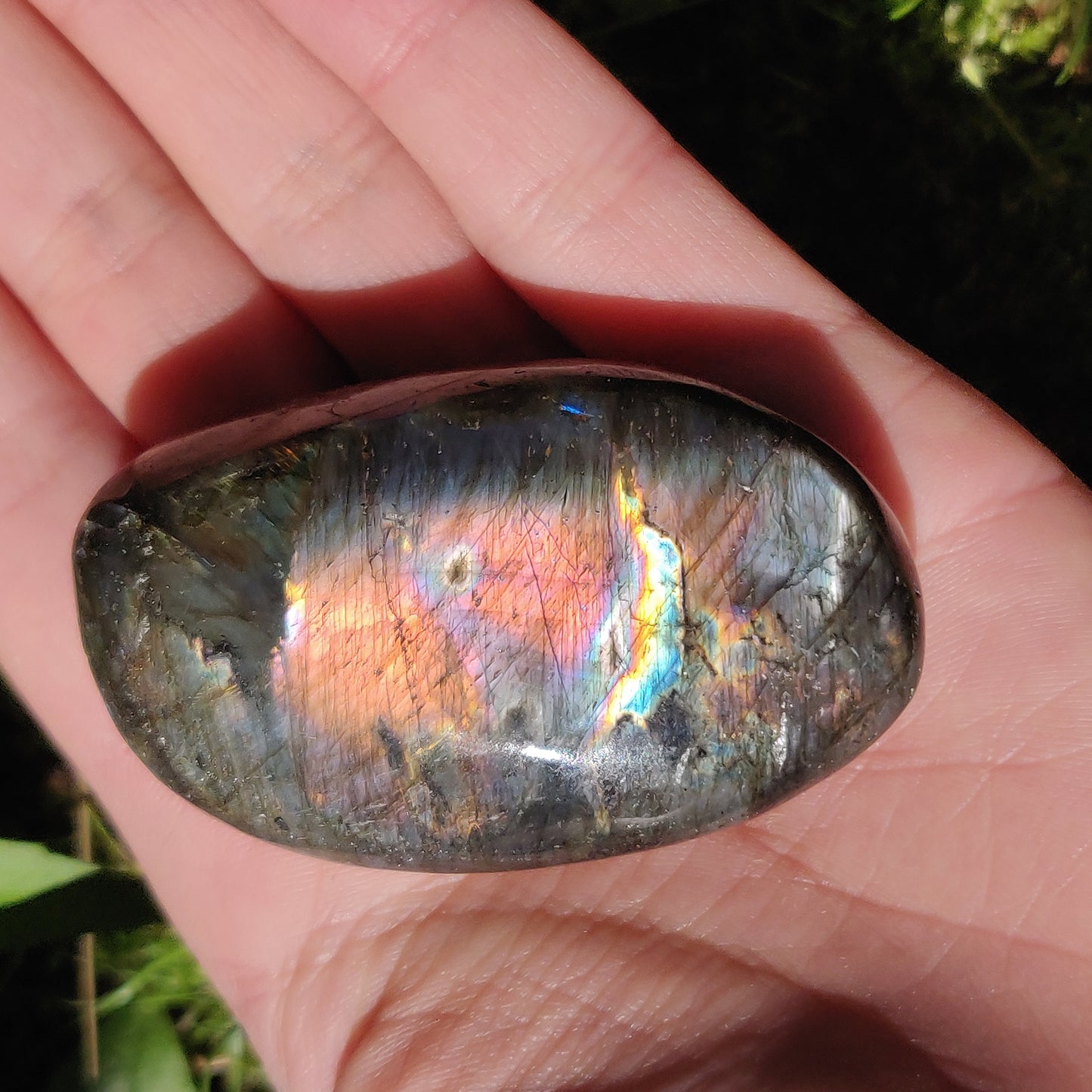 Labradorite Palm Stone (#214)
