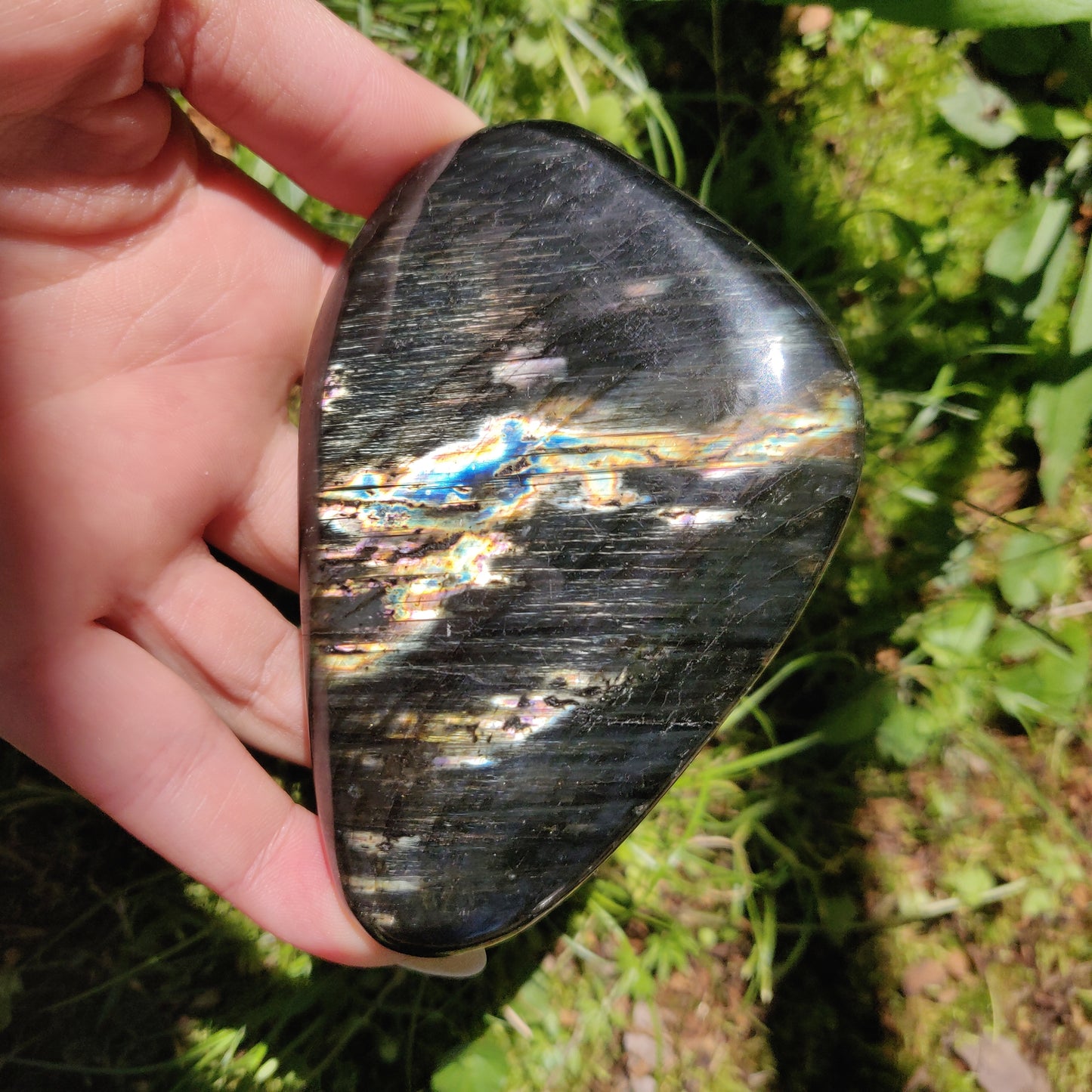 XL Labradorite Palm Stone (#201)