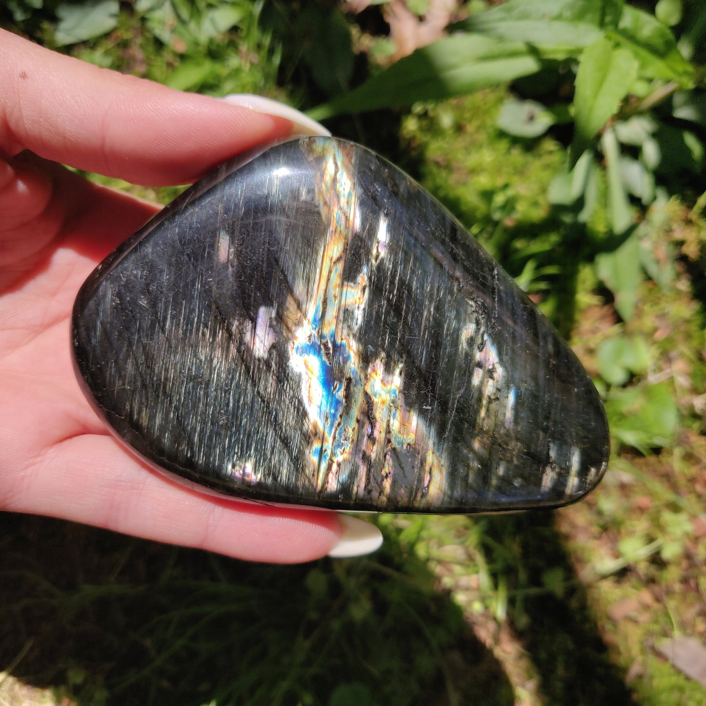 XL Labradorite Palm Stone (#201)