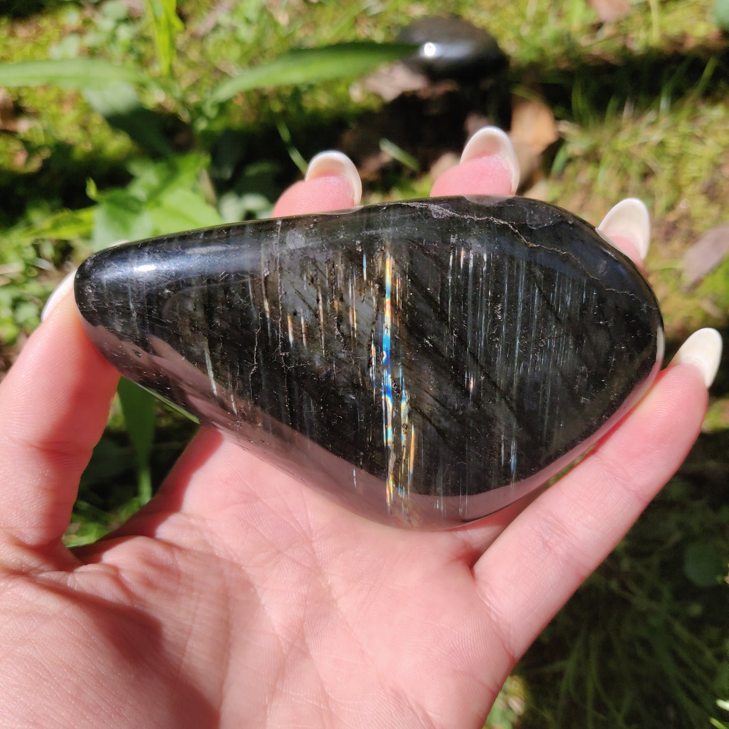 XL Labradorite Palm Stone (#201)