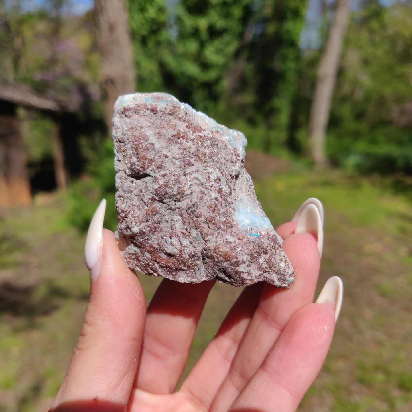 Self-Standing Polished Larimar Slab (#7)