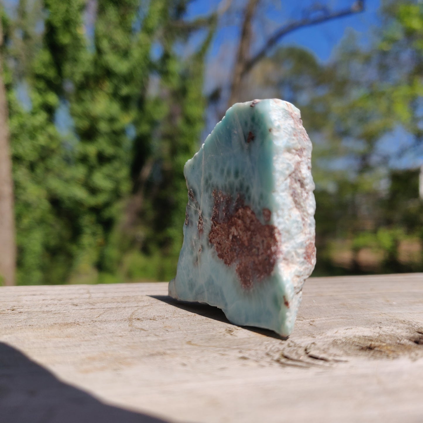 Self-Standing Polished Larimar Slab (#7)