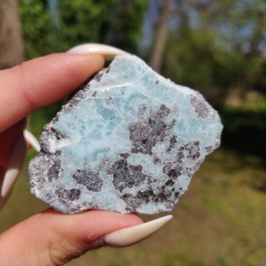 Polished Larimar Slab (#17)