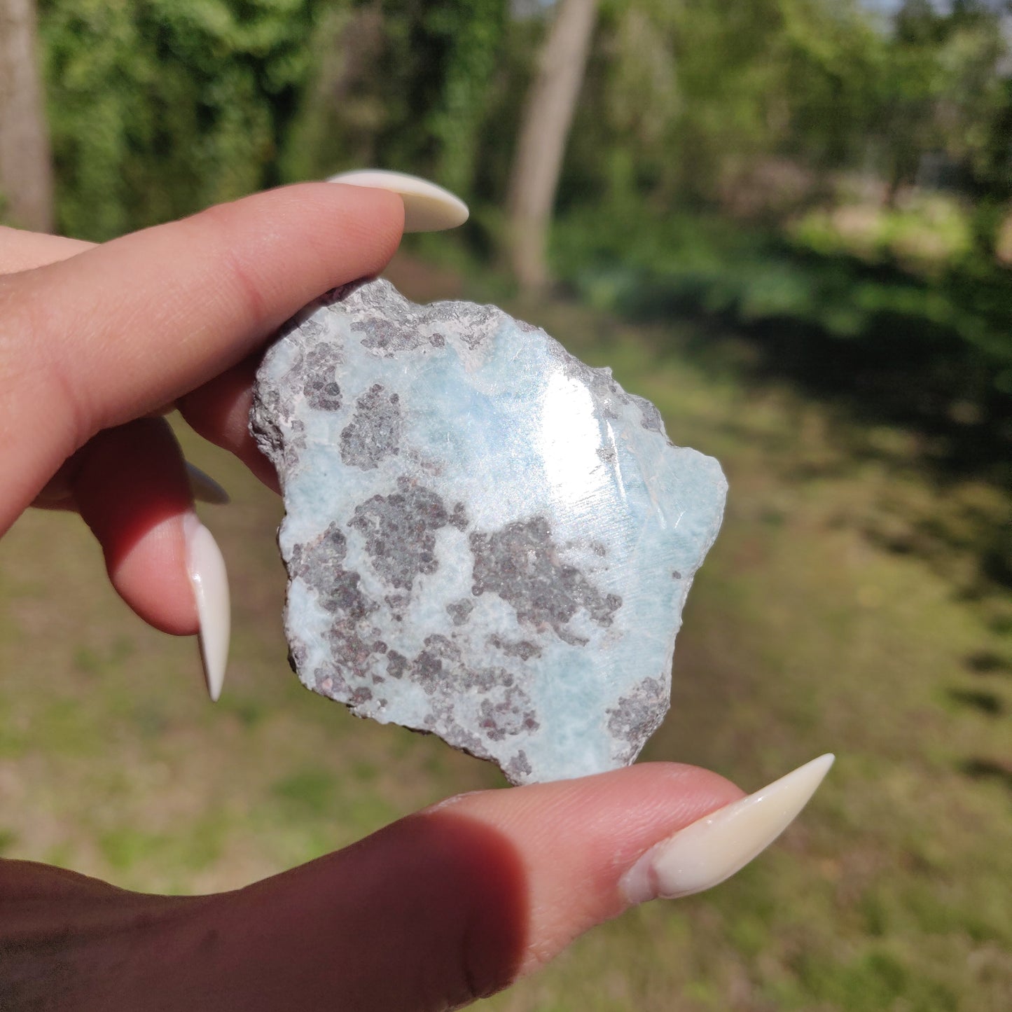 Polished Larimar Slab (#17)