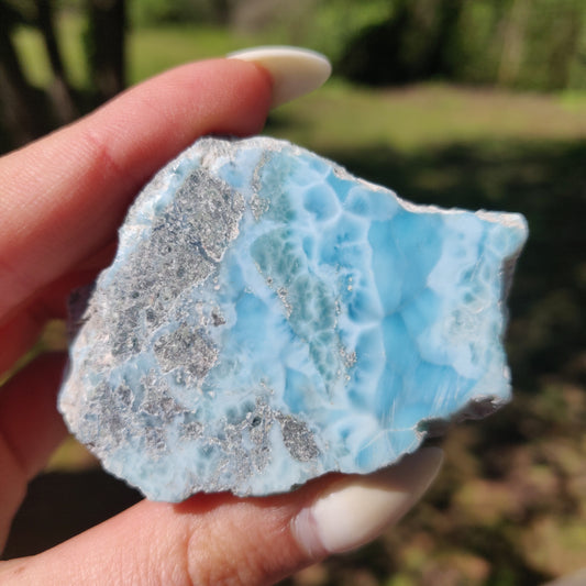 Polished Larimar Slab (#18)