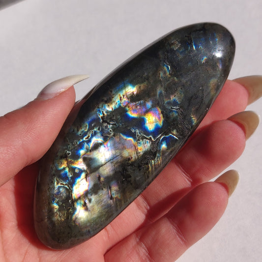 Labradorite Palm Stone (#202)