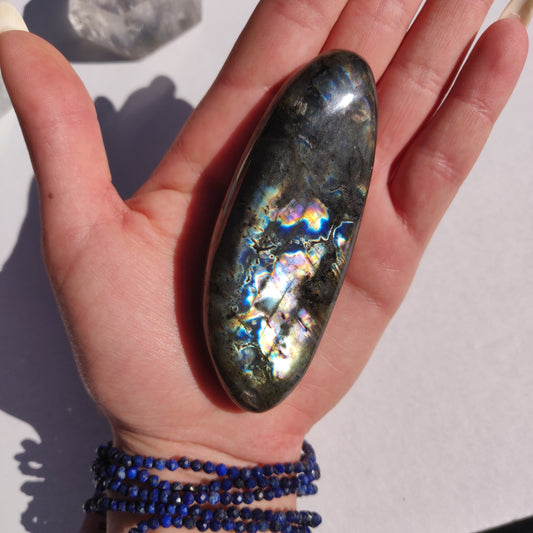 Labradorite Palm Stone (#202)