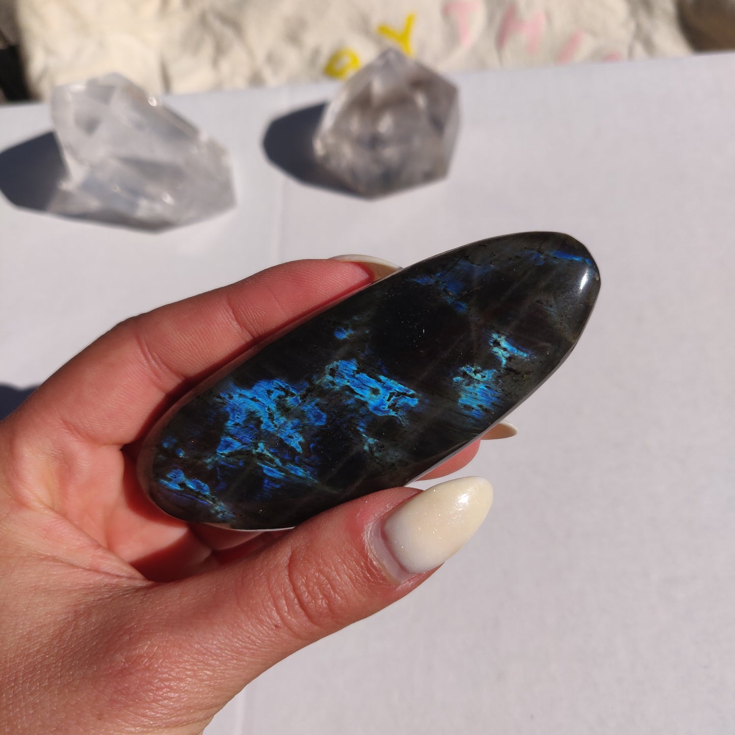 Labradorite Palm Stone (#202)