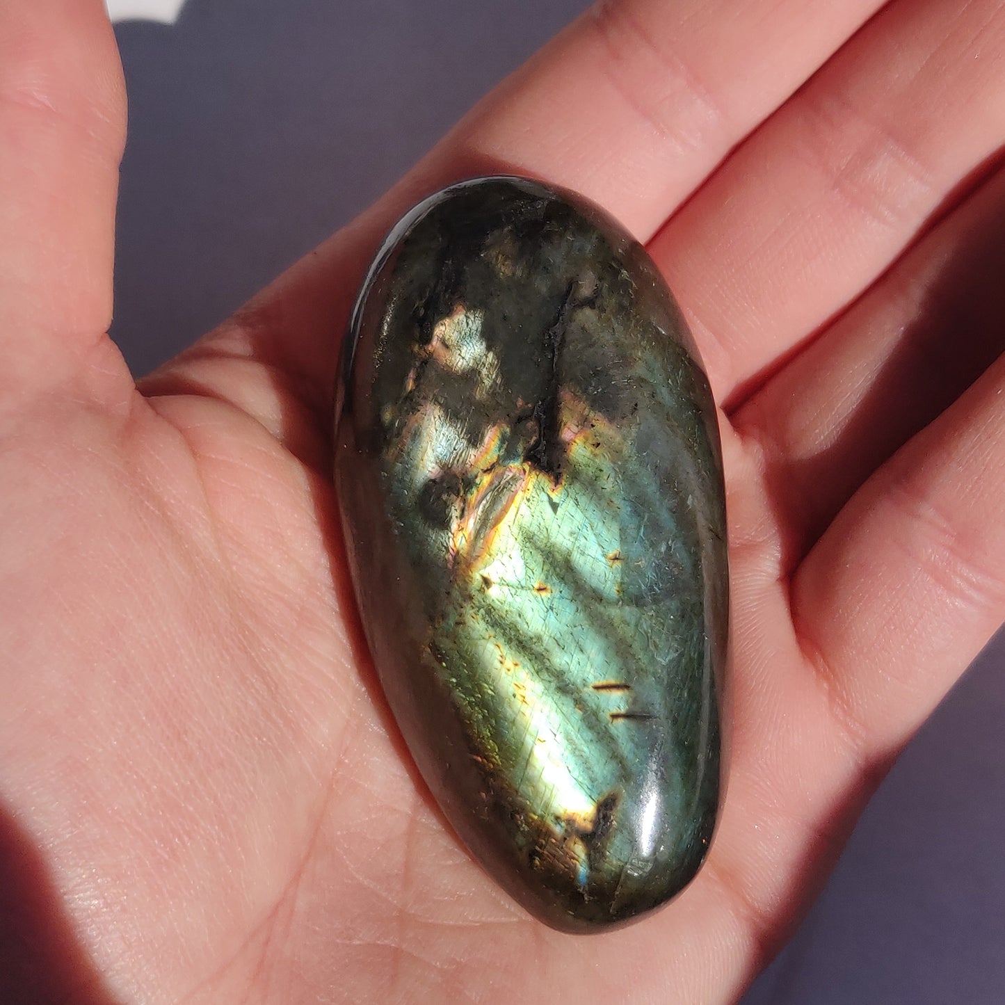 Labradorite Palm Stone (#208)