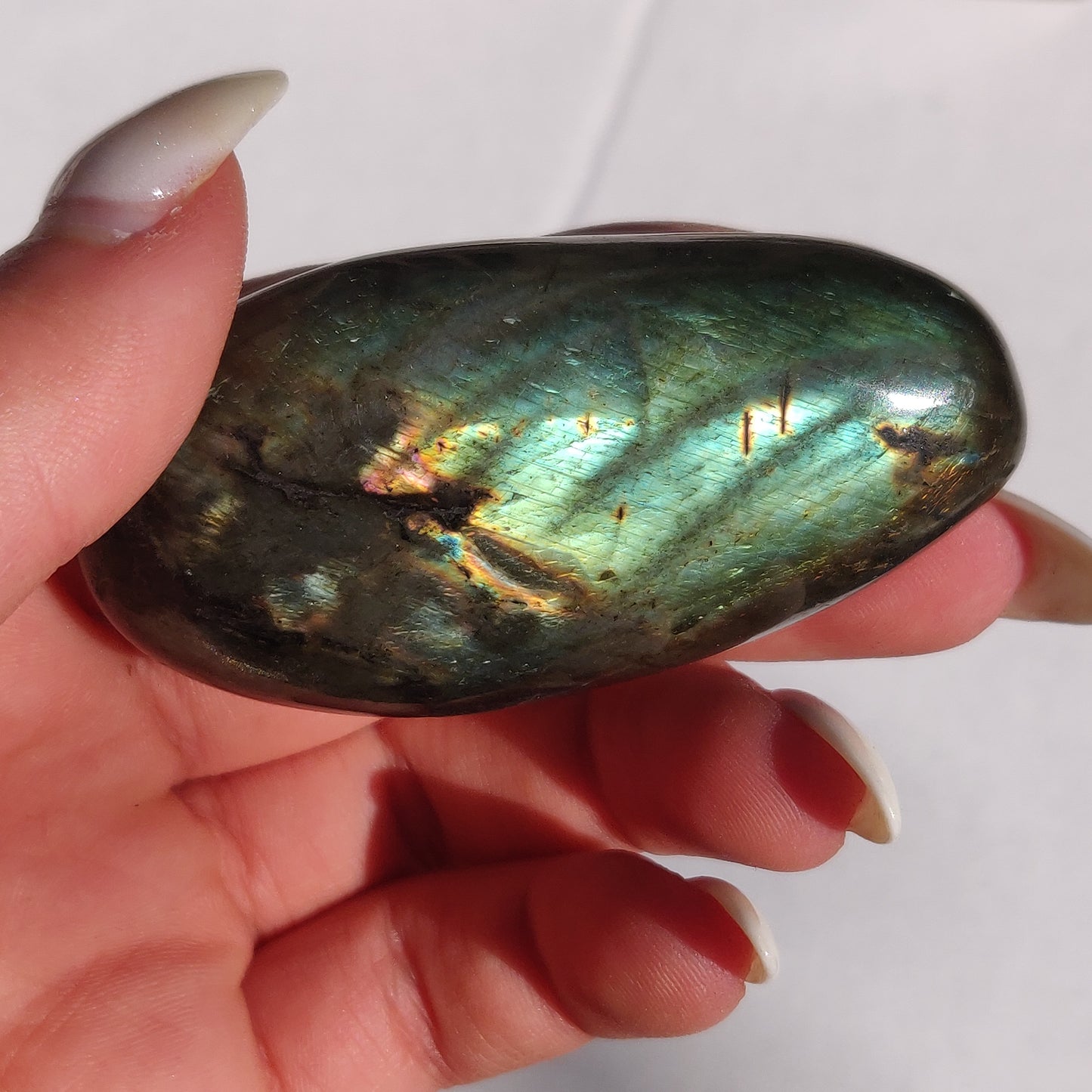 Labradorite Palm Stone (#208)