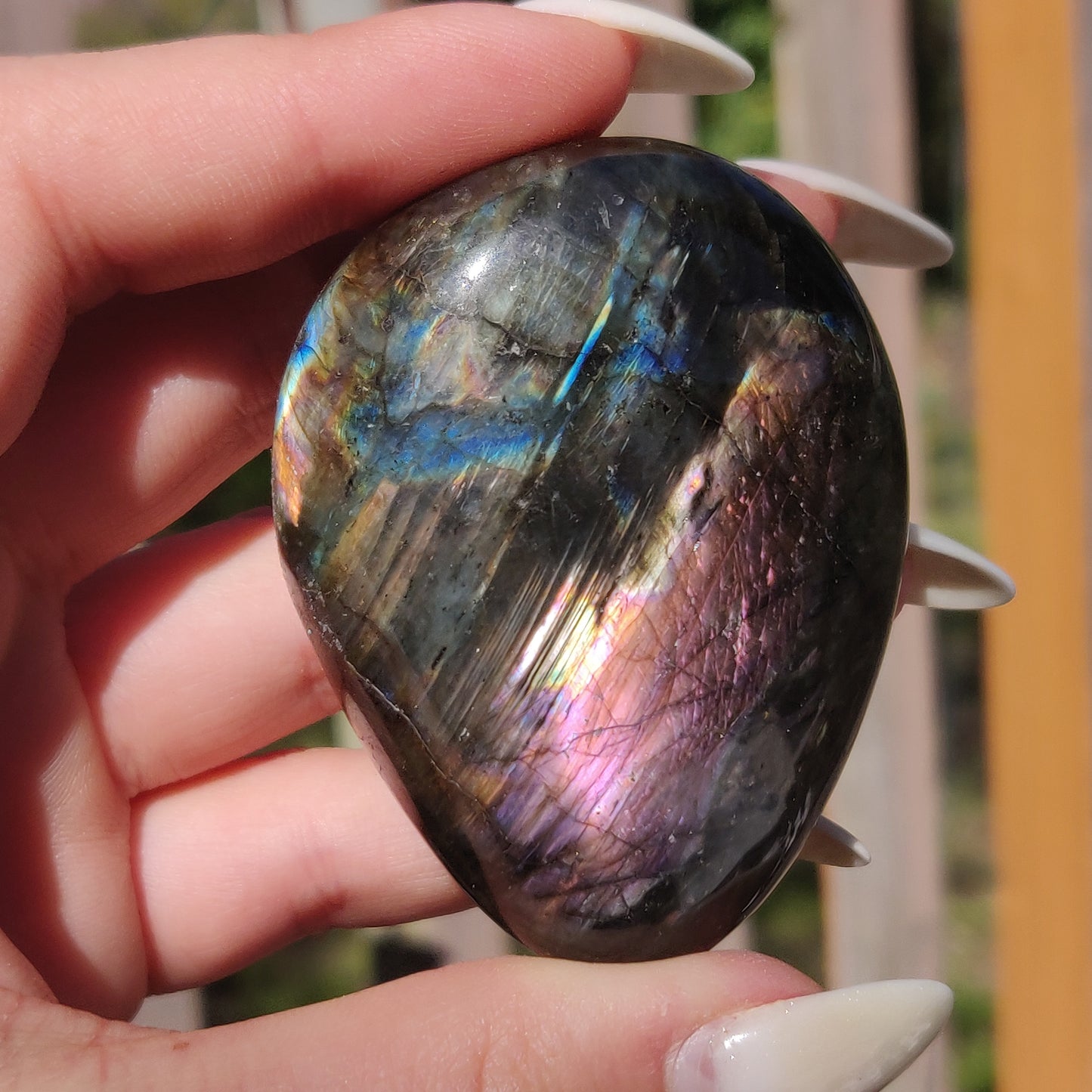 Labradorite Palm Stone (#209)
