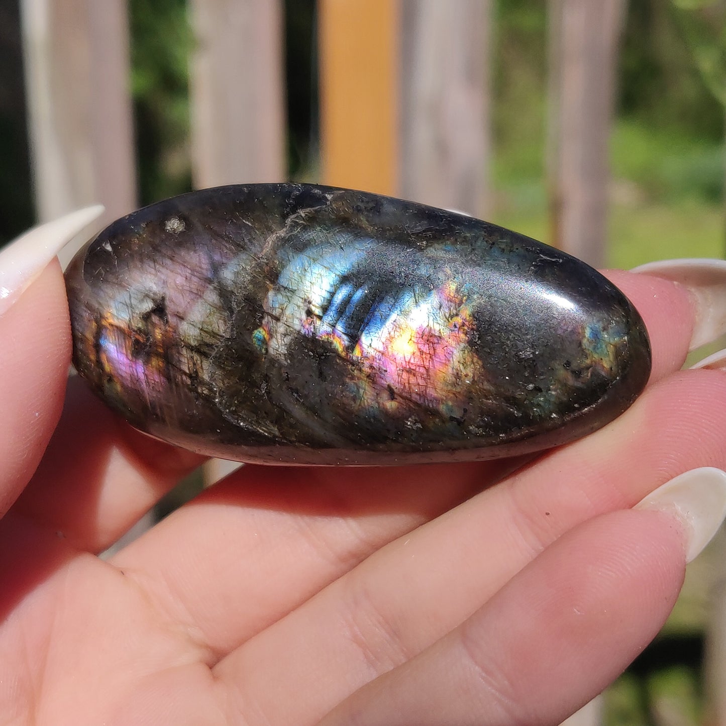 Labradorite Palm Stone (#212)