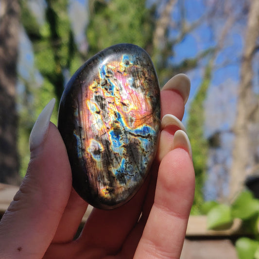 Labradorite Palm Stone (#213)