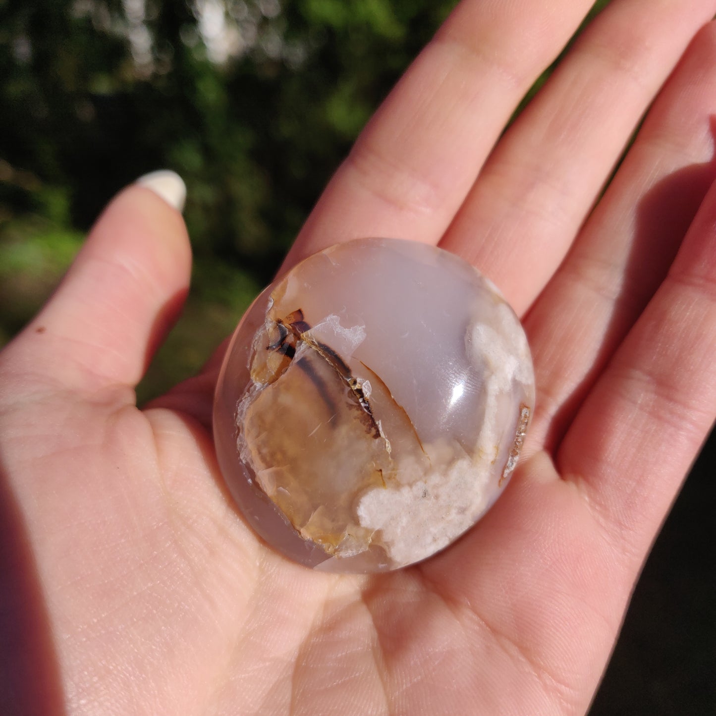 Flower Agate Pocket Stone(#6)