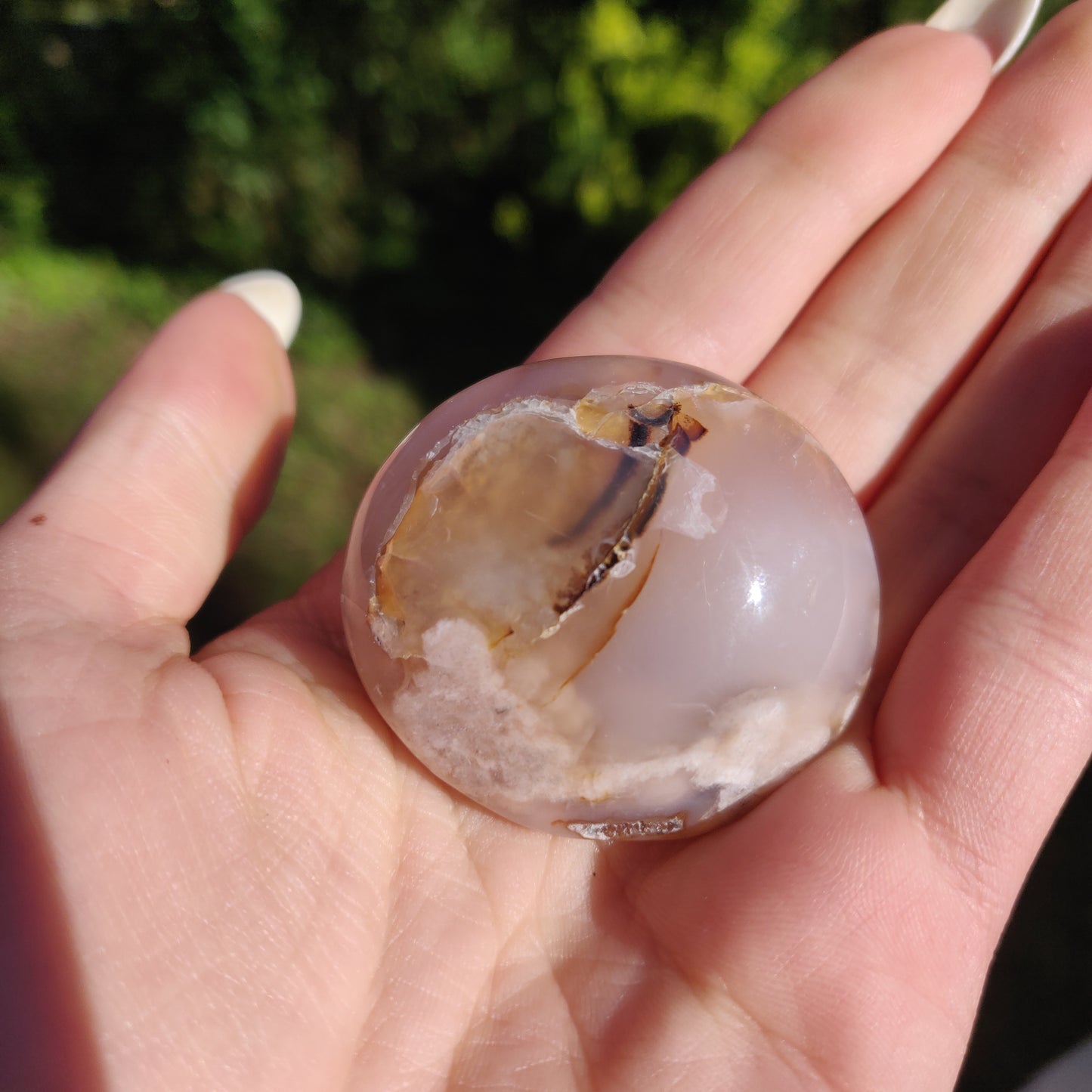 Flower Agate Pocket Stone(#6)