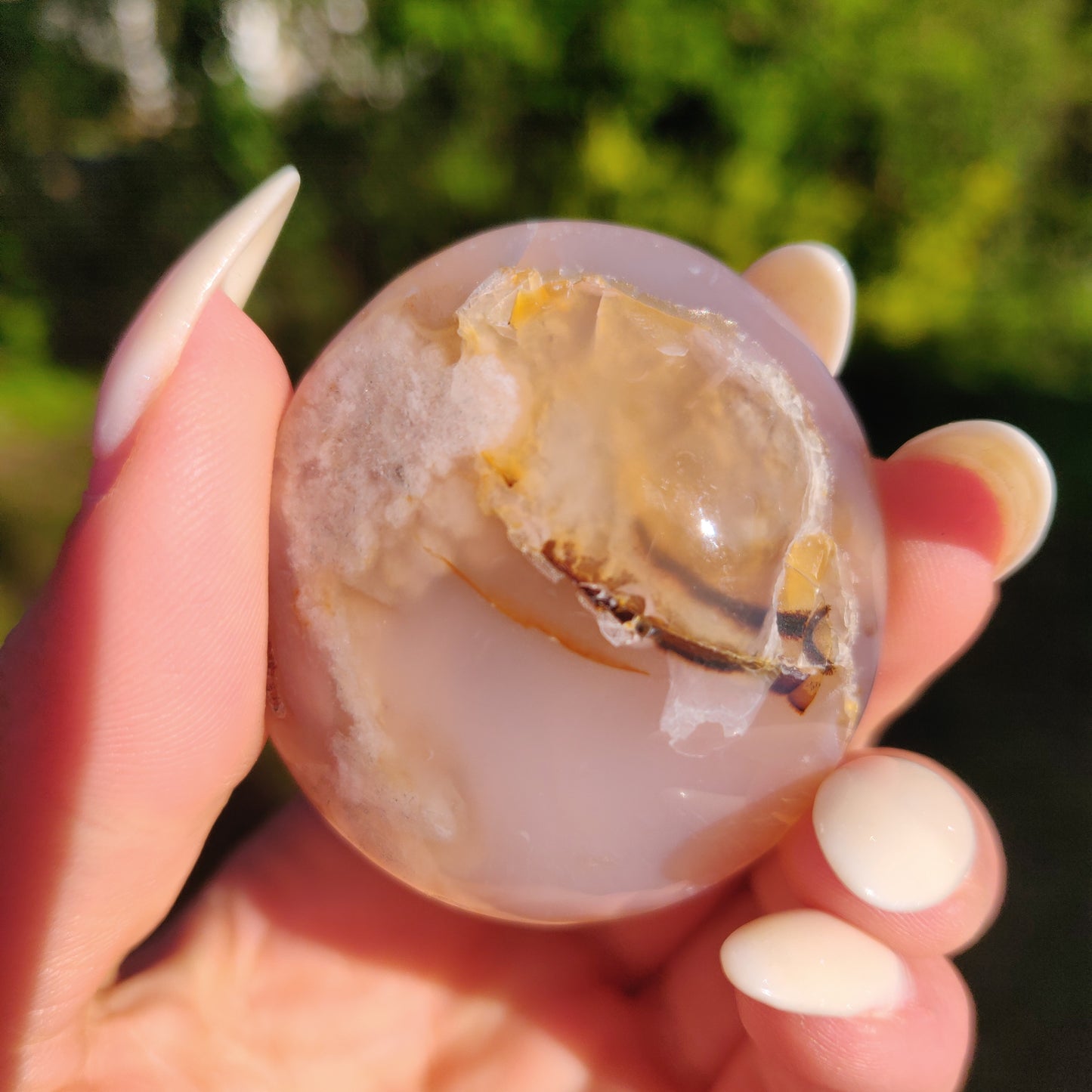 Flower Agate Pocket Stone(#6)
